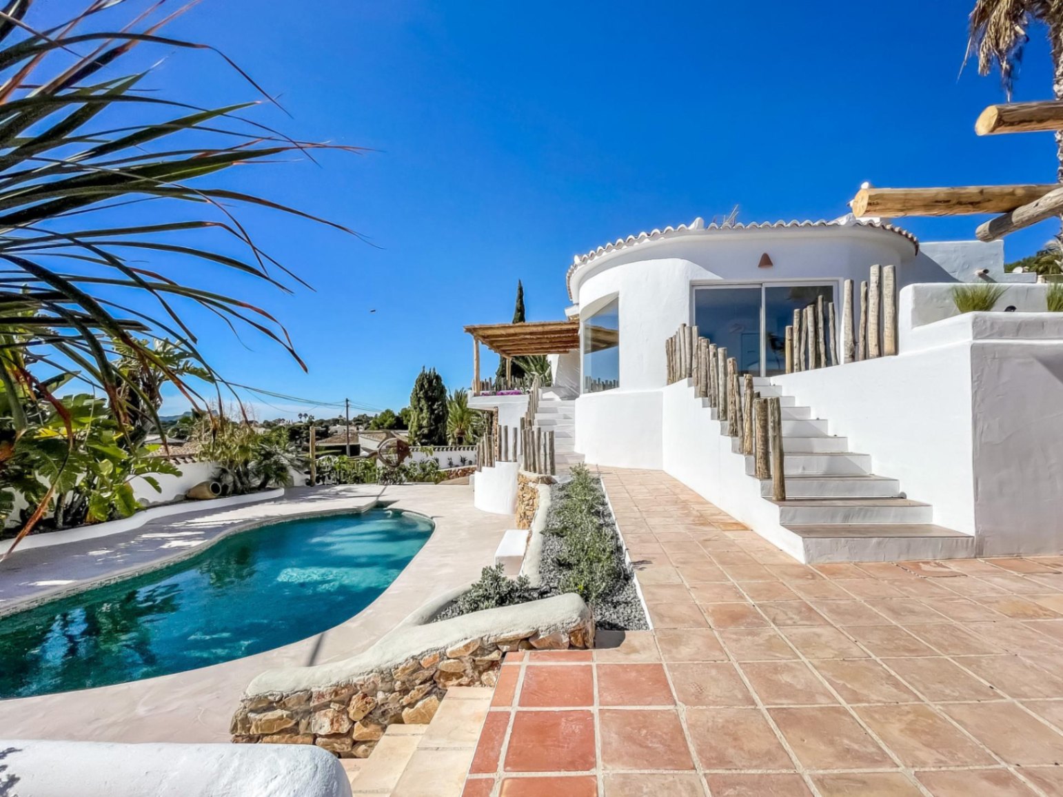 Ibiza-style villa for sale in Moraira