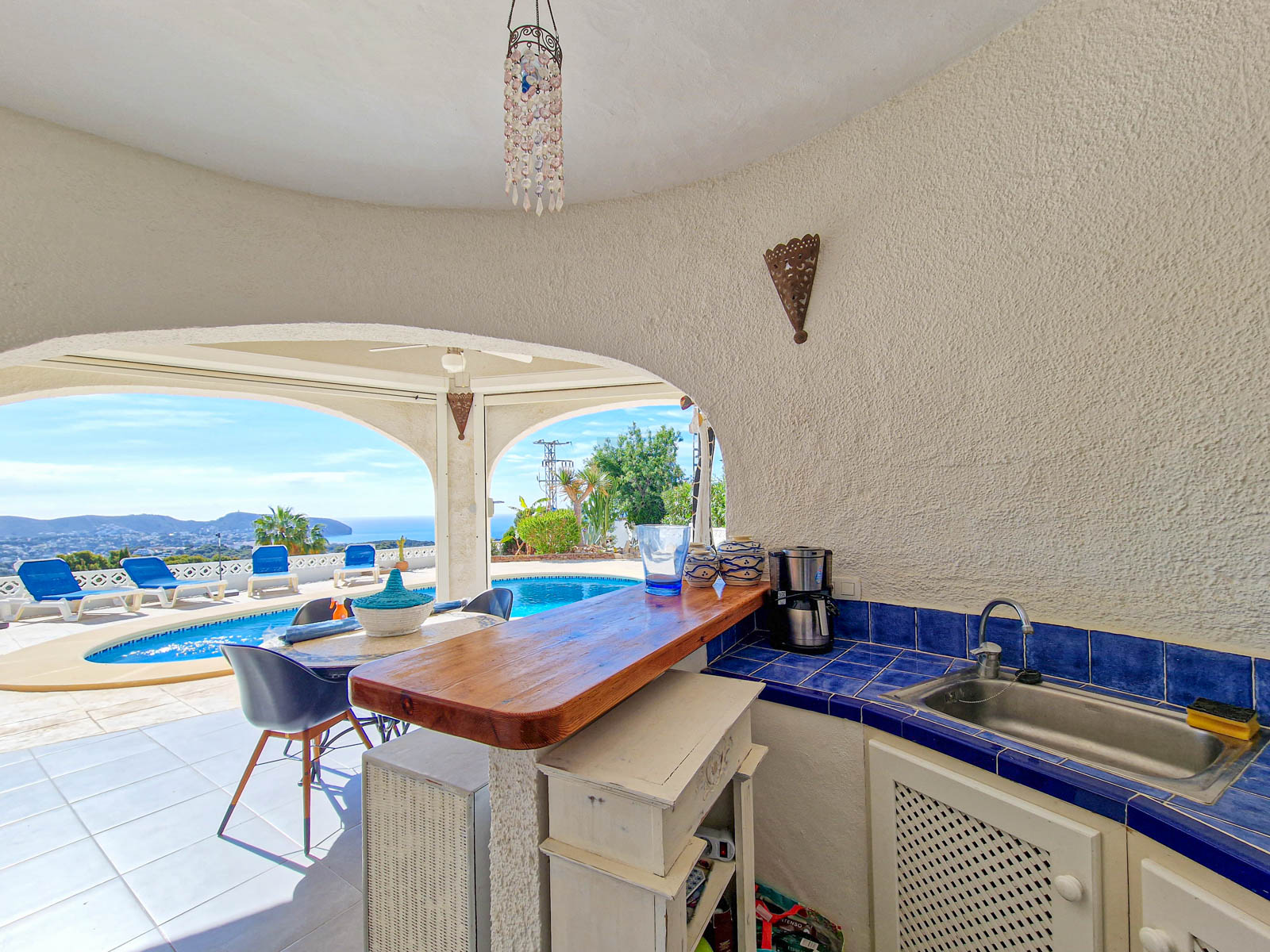 Villa de style méditerranéen avec vue sur la mer à Moraira